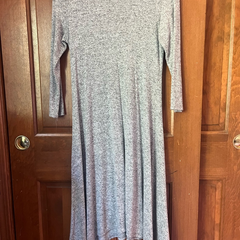 Gray Long Sleeve Women's Dress